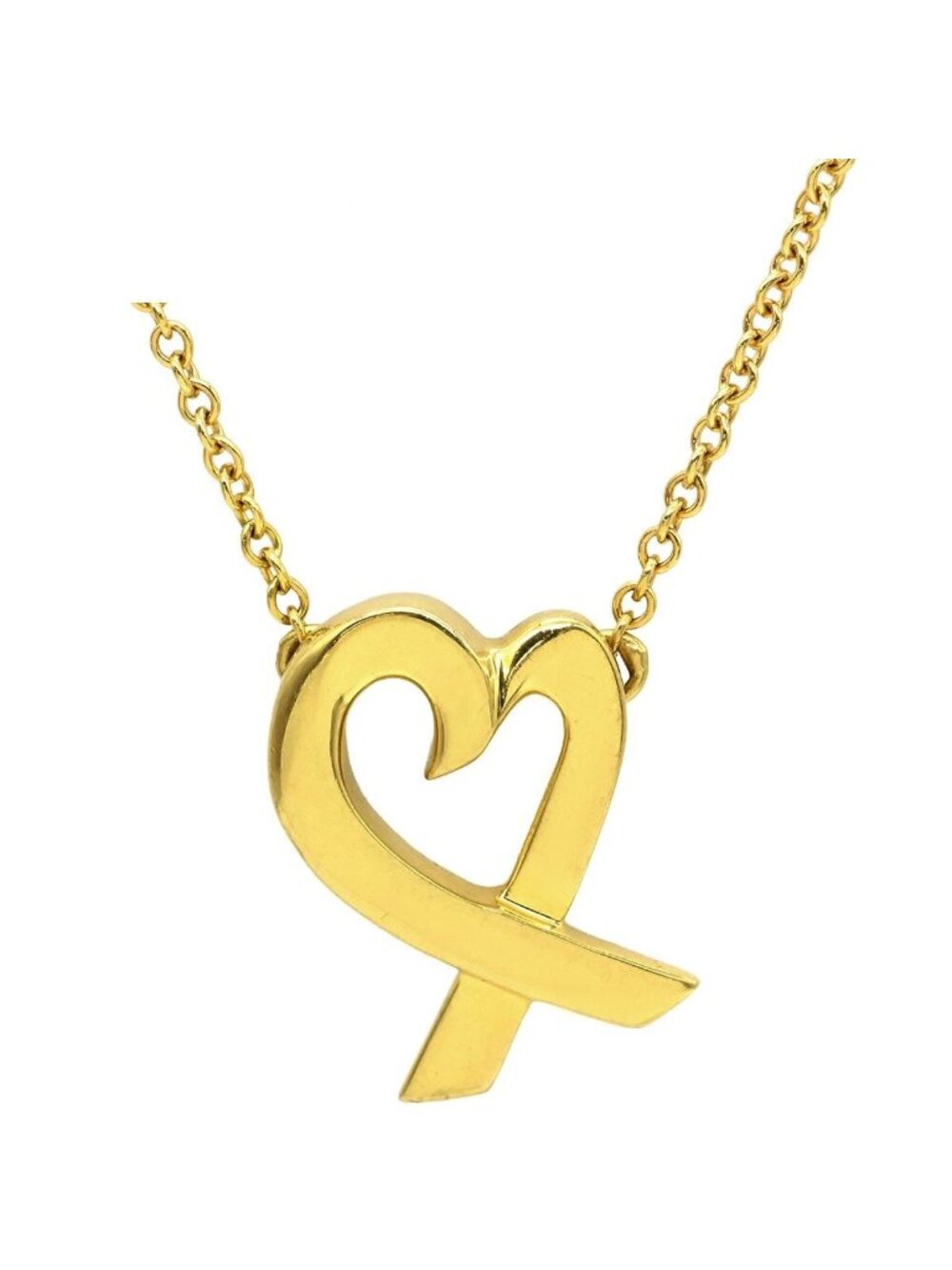 Tiffany & Co Necklace Loving Heart Yellow Gold YG T& Paloma Picasso